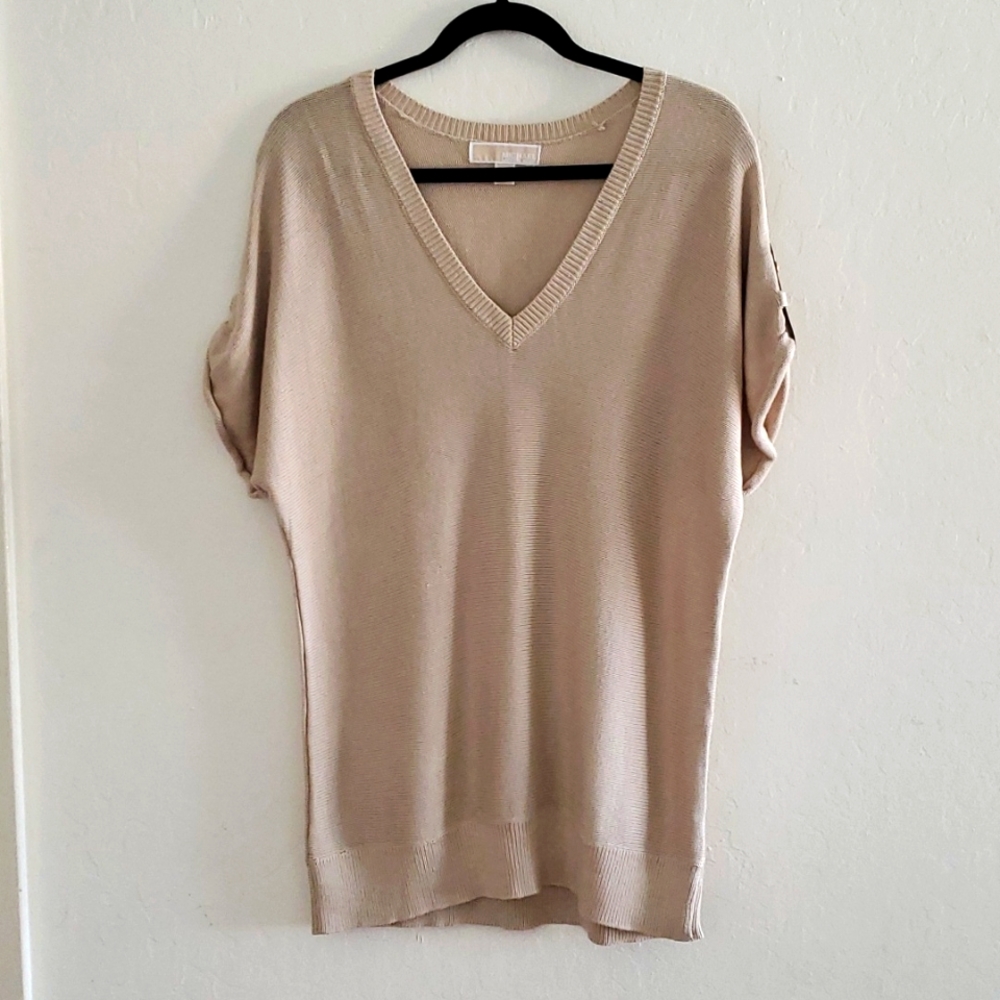 Michael Kors v-neck short sleeved sweater, XL